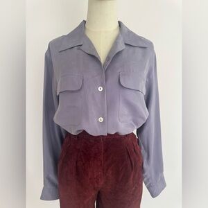 100% Silk Button-down Blouse